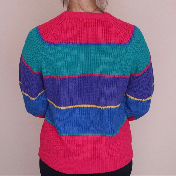 CLASSIC FASHIONS Color Block Stripe Sweater - Picture 6 of 9